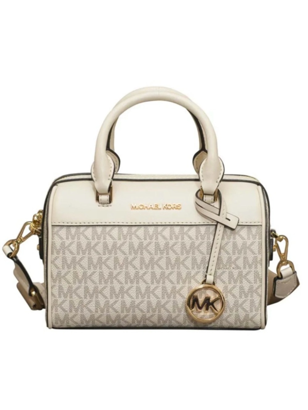 Michael Kors XS Travel Duffle Xbody Bag in Light Cream
